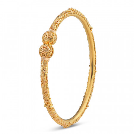 22ct Gold Bangle Kada | Jali Collection | 2.6 | Mediumweight