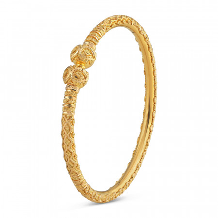 22kt Gold Bangle Kada | Jali Collection | 2.4 | Mediumweight 22kt Gold Bangle Kada | Jali Collection | 2.4 | Mediumweight
