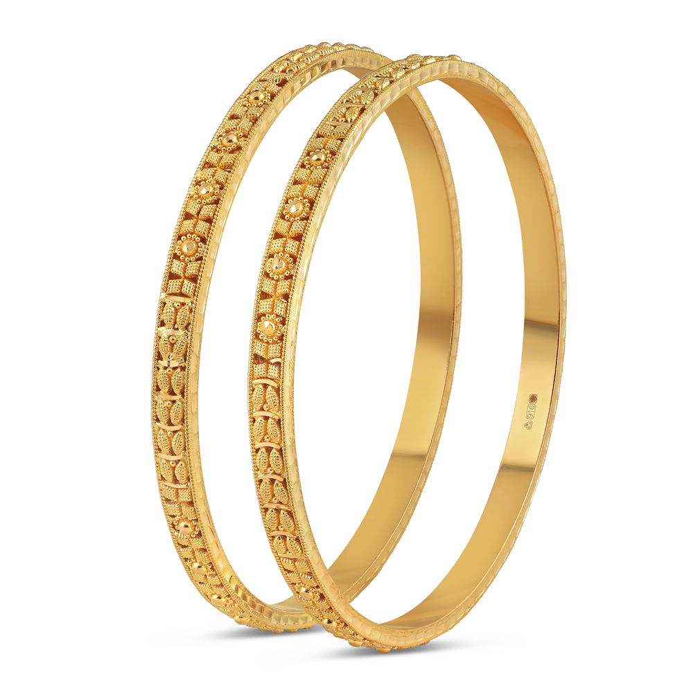 22ct Gold Bangle | Jali Collection | Size 2.6