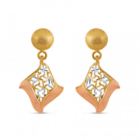 22ct Gold Earrings | Rose Gold Finish | Daily Wear 22ct Gold Earrings | Rose Gold Finish | Daily Wear