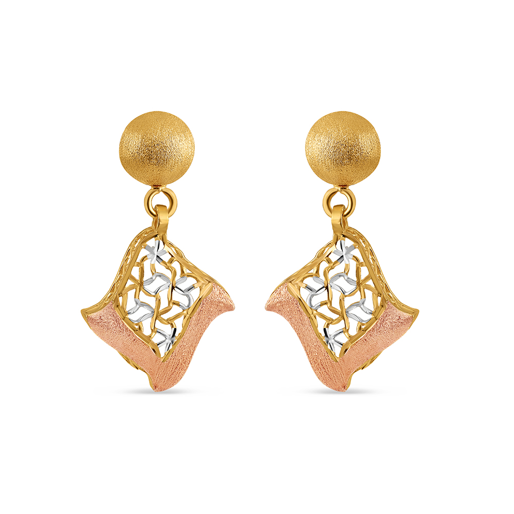 أقراط من الذهب عيار 22 قيراط | طلاء ذهبي وردي | ارتداء يومي أقراط من الذهب عيار 22 قيراط | طلاء ذهبي وردي | ارتداء يومي