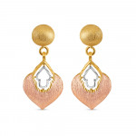 أقراط متدلية من الذهب الوردي عيار 22 قيراط | ذهب وردي أقراط متدلية من الذهب الوردي عيار 22 قيراط | ذهب وردي