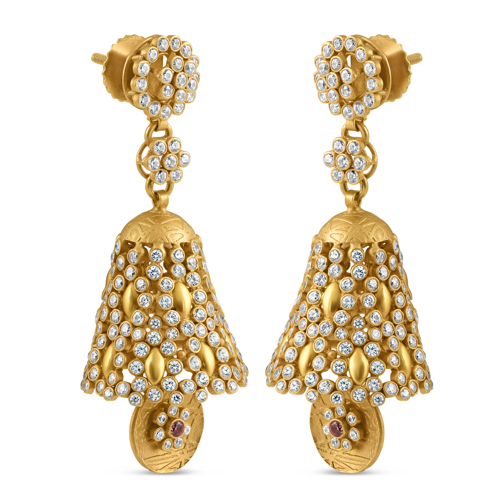 22ct Gold Jhumka Earrings