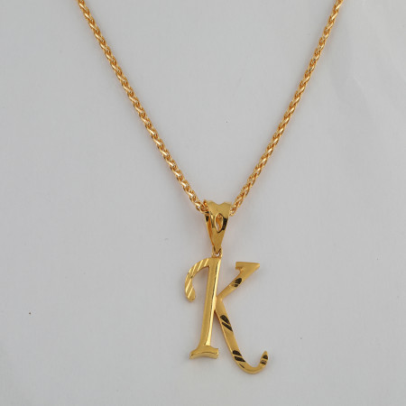 22 Ayar Altın Baş Harfi K Kolye 22 Ayar Altın Baş Harfi K Kolye