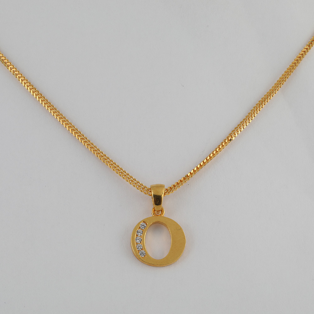 22ct Gold Initial O Anhänger | Unisex 22ct Gold Initial O Anhänger | Unisex