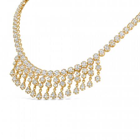 22 Ayar Altın Sentetik Polki Taşlı Kolye | 16 İnç 22 Ayar Altın Sentetik Polki Taşlı Kolye | 16 İnç