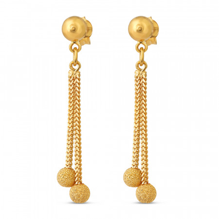 22ct Gold Tropfen Ohrringe | 1,5 Zoll