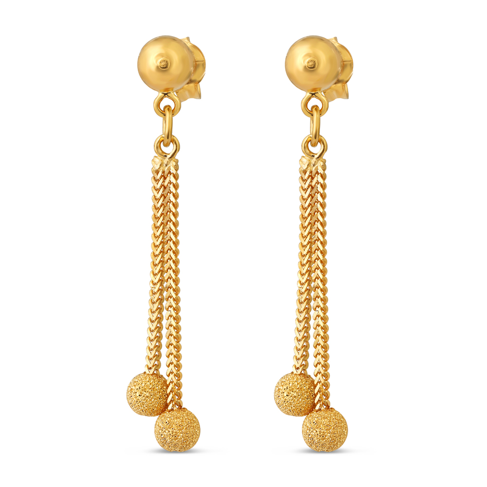 22ct Gold Tropfen Ohrringe | 1,5 Zoll