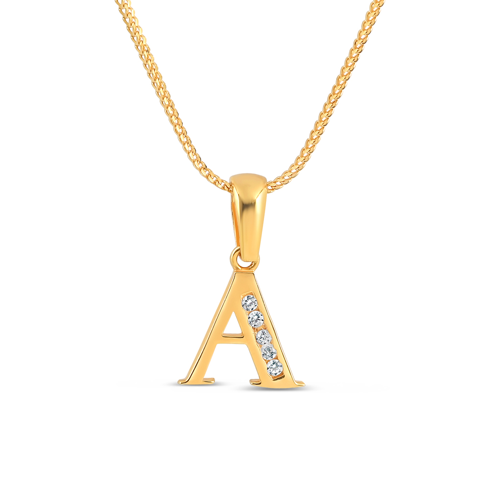 Letter Perfect 'A' Gold-Anhänger in 22ct | Unisex