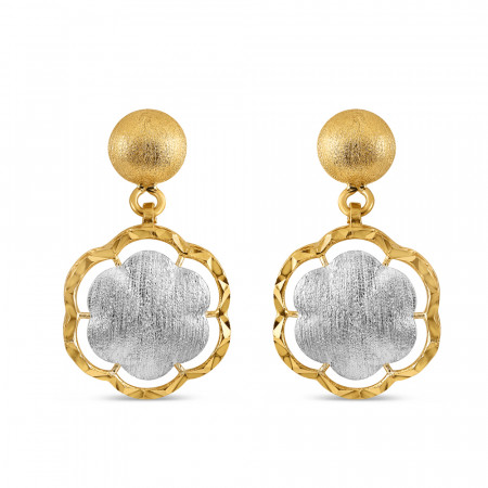 22ct Gold Alluring Drop Earrings | Rhodium Finish 22ct Gold Alluring Drop Earrings | Rhodium Finish