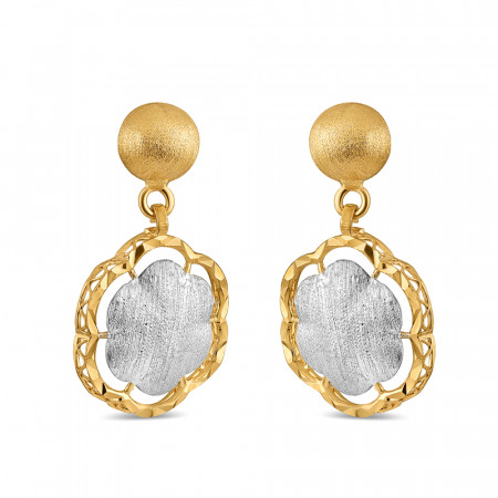 22 Ayar Altın Çekici Damla Küpe | Rodyum Kaplama 22 Ayar Altın Çekici Damla Küpe | Rodyum Kaplama