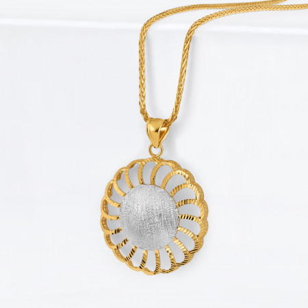 Classic Round Pendant in 22ct | Rhodium Finish Classic Round Pendant in 22ct | Rhodium Finish