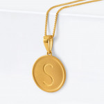 قلادة للجنسين من الذهب عيار 22 قيراط S للجنسين