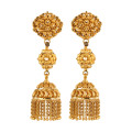22ct Gold Jhumkas | Matte Finish | Rosette Collection