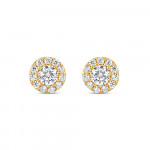 CZ Taşlı 22 Ayar Altın Minyon Yuvarlak Küpe CZ Taşlı 22 Ayar Altın Minyon Yuvarlak Küpe