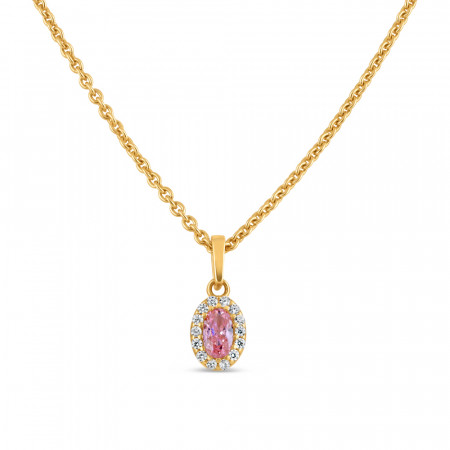 22ct Gold Oval Shaped Pendant with CZ Stone 22ct Gold Oval Shaped Pendant with CZ Stone