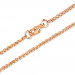 ذهب وردي عيار 18 قيراط | سلسلة سبيجا | 16 بوصة ذهب وردي عيار 18 قيراط | سلسلة سبيجا | 16 بوصة