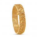 22ct Gold Bangle For Bridal | Rosettes Collection | Size 2.4
