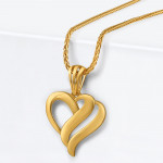 قلادة على شكل قلب من الذهب عيار 22 قيراط | للجنسين قلادة على شكل قلب من الذهب عيار 22 قيراط | للجنسين