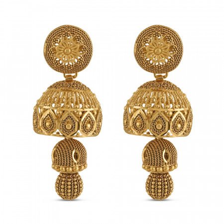 22ct Gold Rose Finish Earrings