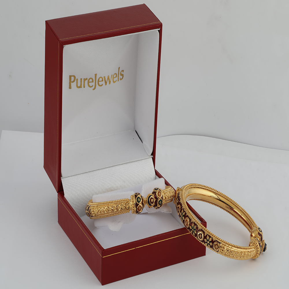 22ct Gold Bridal Kada | Jali Kollektion | Größe 2.4