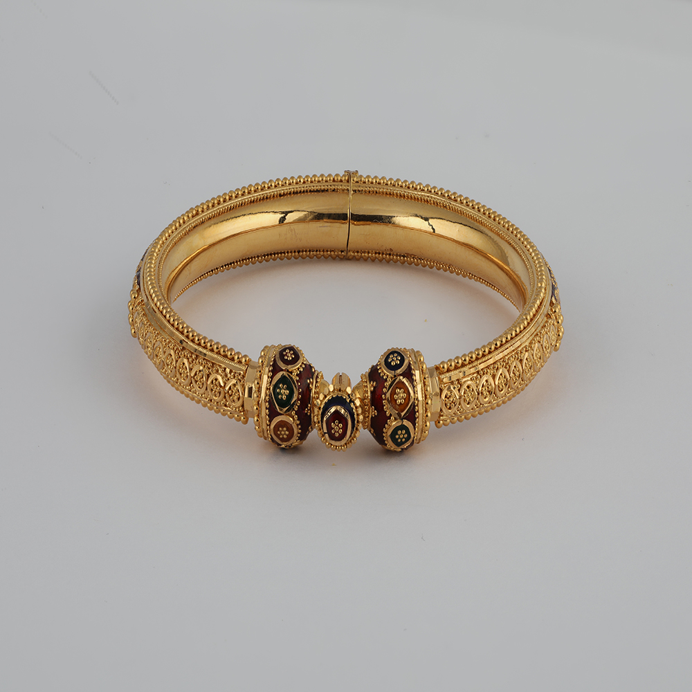 22ct Gold Bridal Kada | Jali Kollektion | Größe 2.4