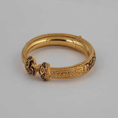 22ct Gold Bridal Kada | Jali Collection | Size 2.4 22ct Gold Bridal Kada | Jali Collection | Size 2.4