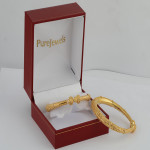 Gold Bridal Kada | Jali Kollektion | Größe 2.5