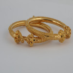 22kt Gold Armreif Kada | Jali Kollektion | Größe 2.6 22kt Gold Armreif Kada | Jali Kollektion | Größe 2.6