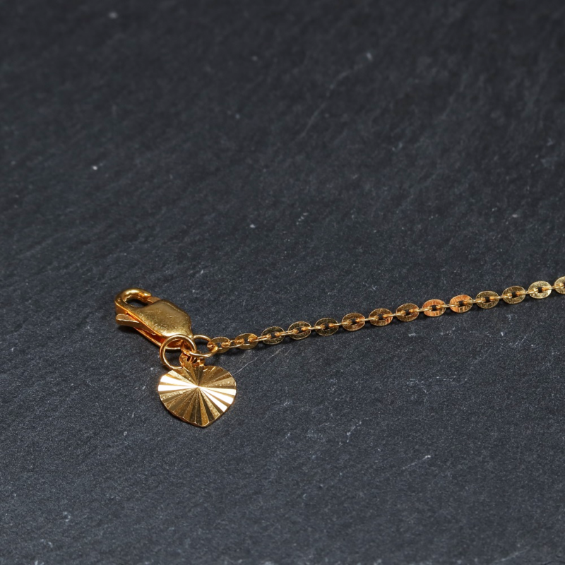 Textured Leaf Motif 22ct Gold Bracelet
