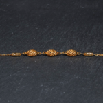 Textured Leaf Motif 22ct Gold Bracelet