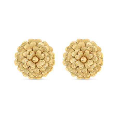 Stud Earrings in 22KT Sunrise Gold | 18mm Stud Earrings in 22KT Sunrise Gold | 18mm
