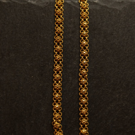 سلسال قلادة قلادة مربعة من الذهب عيار 22 قيراط | 23 بوصة سلسال قلادة قلادة مربعة من الذهب عيار 22 قيراط | 23 بوصة