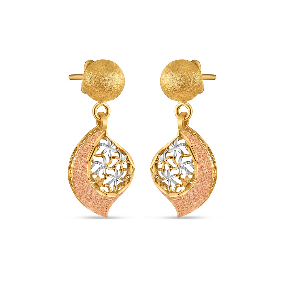 أقراط يوميًا من الذهب الوردي عيار 22 قيراطًا للنساء أقراط يوميًا من الذهب الوردي عيار 22 قيراطًا للنساء