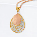 22ct Gold Traditioneller Anhänger | Rhodium Finish