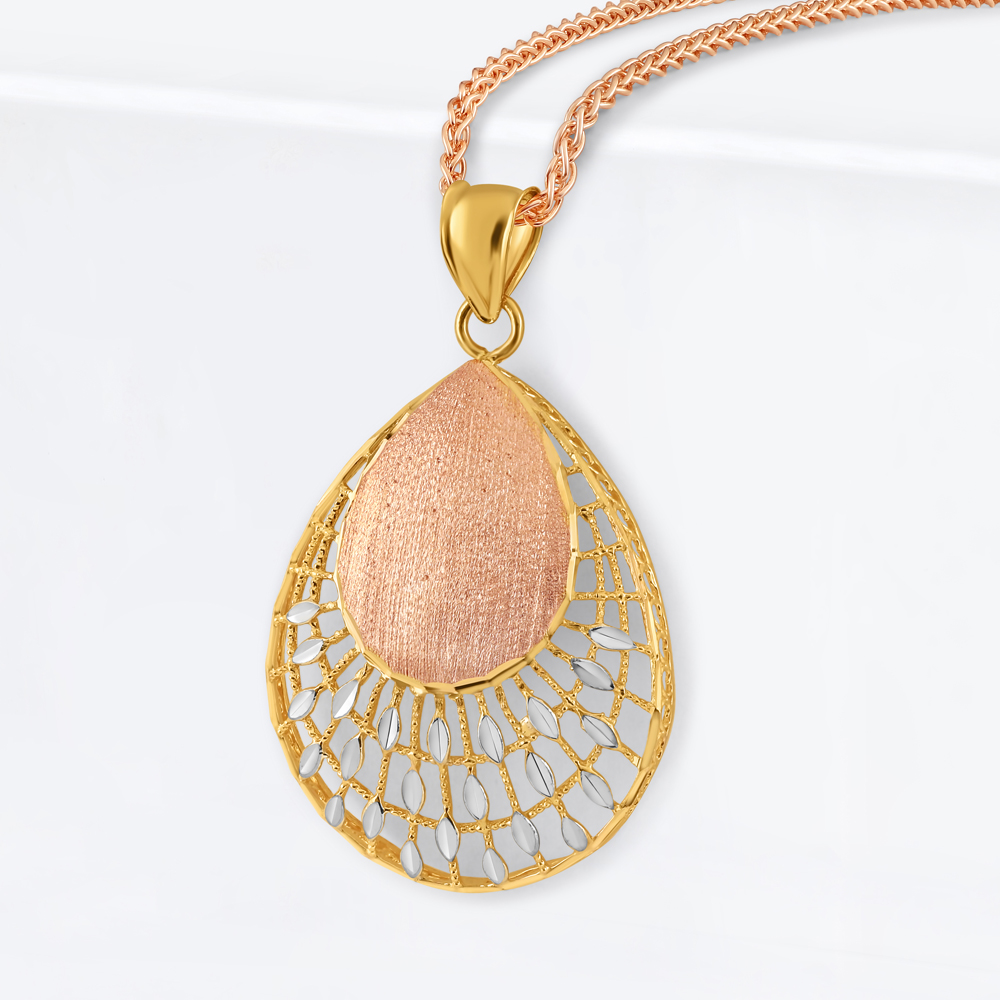 22ct Gold Traditioneller Anhänger | Rhodium Finish