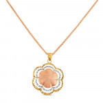 22 Ayar Altın Süslü Çiçek Kolye | Pembe Altın 22 Ayar Altın Süslü Çiçek Kolye | Pembe Altın