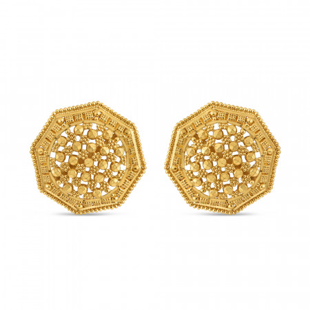 22ct Gold Fancy Earring Filligree Studs 22ct Gold Fancy Earring Filligree Studs