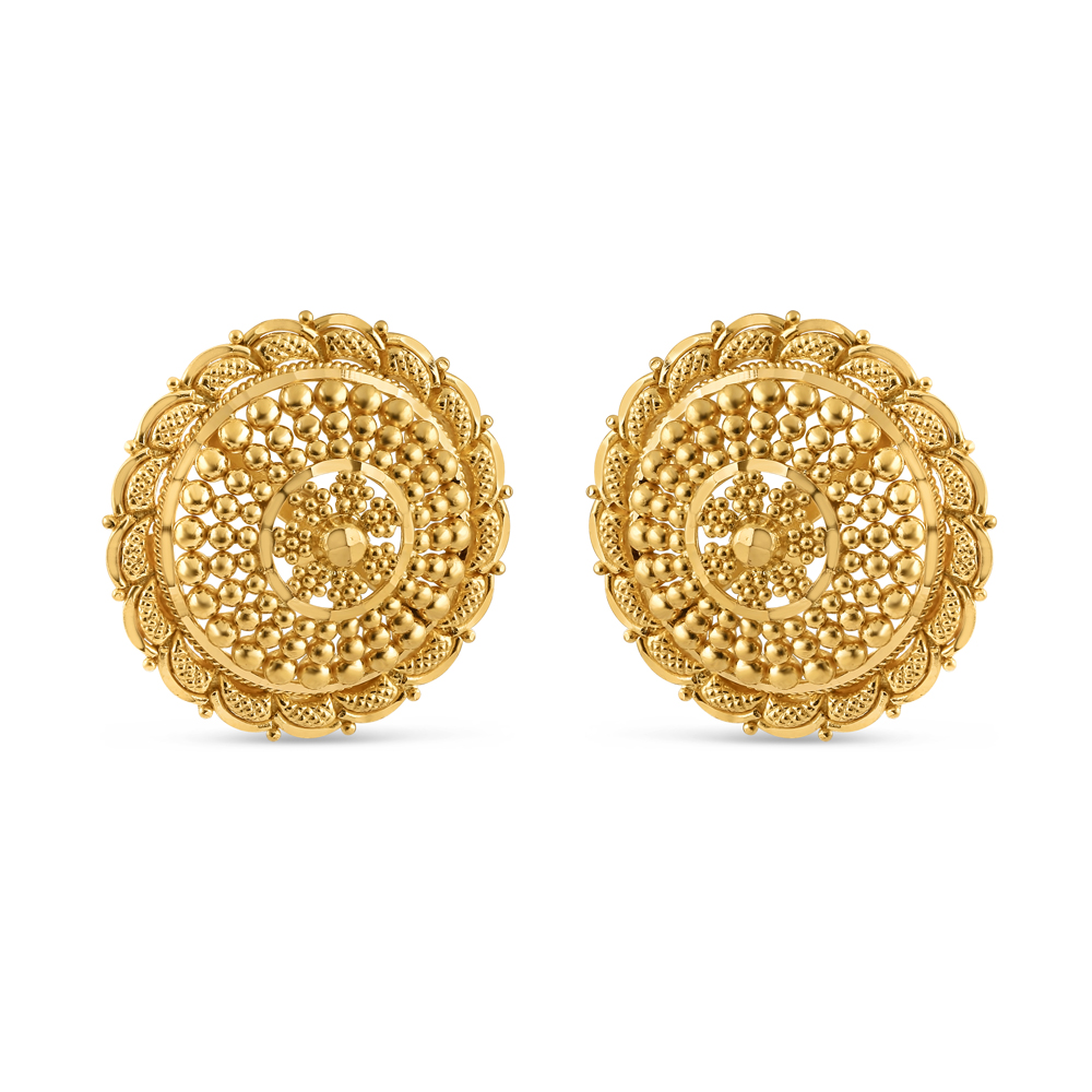 22ct Gold Studs Daily Wear Earring Filligree 22ct Gold Studs Daily Wear Earring Filligree