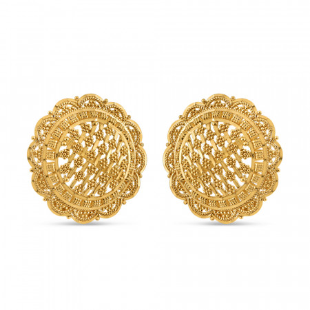 22ct Gold Earring Filligree Studs 22ct Gold Earring Filligree Studs