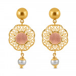 22 Karat Roségold Partywear Ohrringe