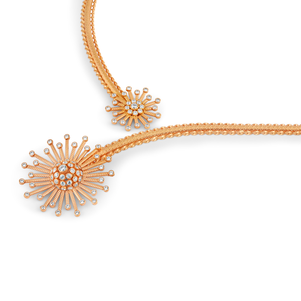 Bayanlar İçin 22ct Parti Giyim Gül Altın Kolye | Anusha Koleksiyonu Bayanlar İçin 22ct Parti Giyim Gül Altın Kolye | Anusha Koleksiyonu