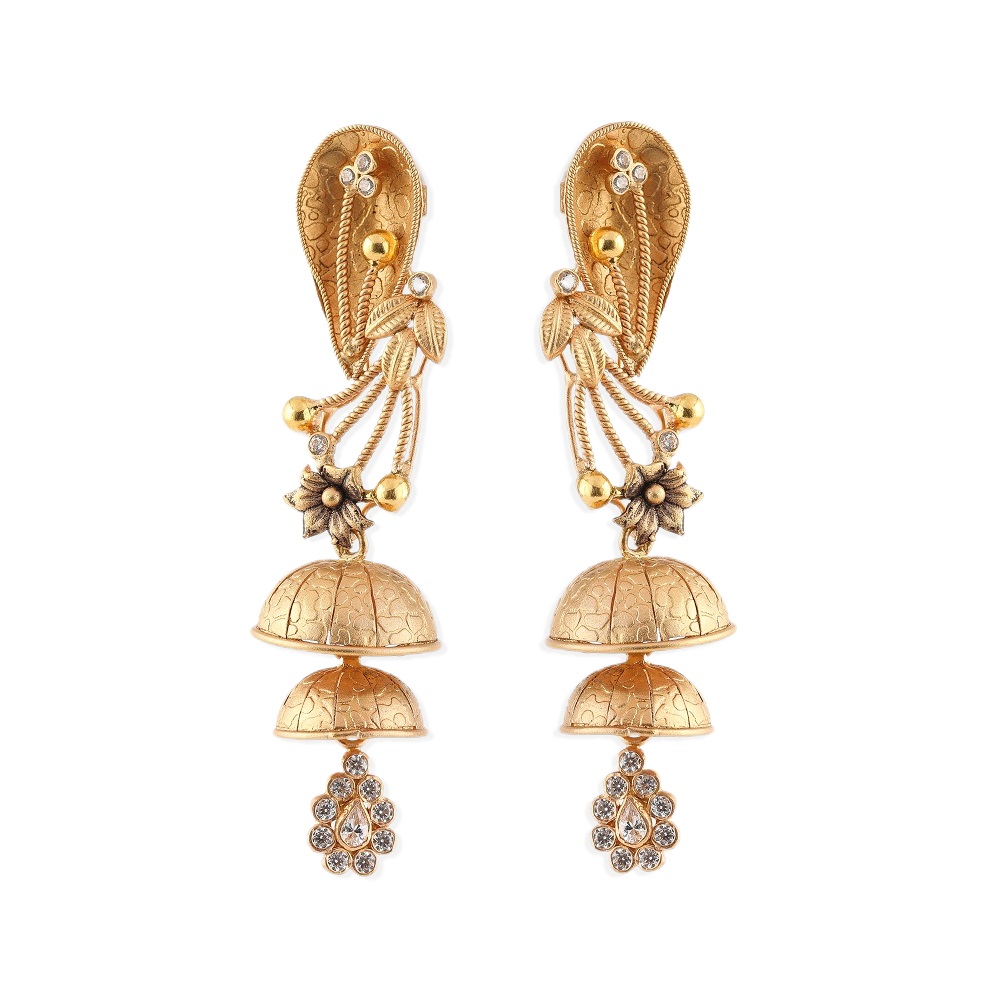 22 Ayar Pembe Altın Antik Küpe | Anusha Koleksiyonu 22 Ayar Pembe Altın Antik Küpe | Anusha Koleksiyonu