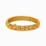 22ct Gold Party Wear Bangle | Rosette Collection | Size 2.4