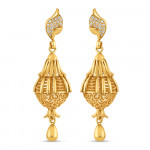 أقراط متدلية رشيقة من الذهب عيار 22 قيراط | مجموعة جالي فيليجري أقراط متدلية رشيقة من الذهب عيار 22 قيراط | مجموعة جالي فيليجري