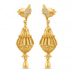 أقراط متدلية رشيقة من الذهب عيار 22 قيراط | مجموعة جالي فيليجري أقراط متدلية رشيقة من الذهب عيار 22 قيراط | مجموعة جالي فيليجري