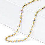 سلسلة خرز ذهبية عيار 22 قيراط من الذهب مقاس 18 بوصة | 1.8 ملم سلسلة خرز ذهبية عيار 22 قيراط من الذهب مقاس 18 بوصة | 1.8 ملم