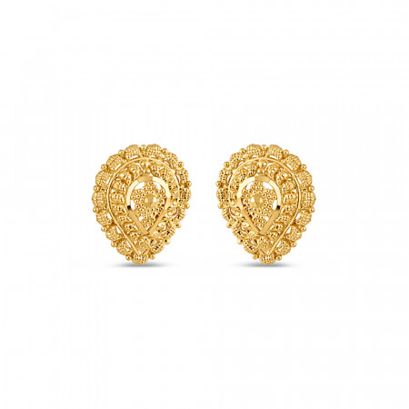 22ct Gold Earring Studs For Women | Width 13mm | Filigree Collections 22ct Gold Earring Studs For Women | Width 13mm | Filigree Collections