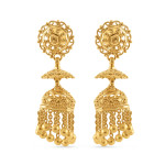 22 Ayar Altın Jhumkha Küpe | Jali Filigree Koleksiyonu 22 Ayar Altın Jhumkha Küpe | Jali Filigree Koleksiyonu