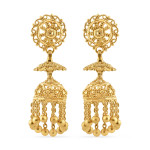 22 Ayar Altın Jhumkha Küpe | Jali Filigree Koleksiyonu 22 Ayar Altın Jhumkha Küpe | Jali Filigree Koleksiyonu